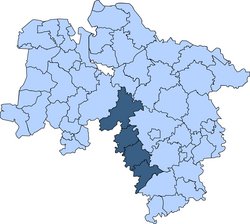 Karte Goettingen Gebietskarte der Kreisfeuerwehrverbände Göttingen 1