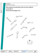 Arbeitsblatt Kindergarten Streichholz