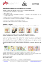 Infoblatt Brandschutztipps – deutsch