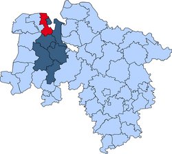 Karte Friesland Gebietskarte der Kreisfeuerwehr Friesland