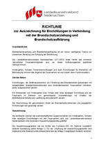 LFV-Info – 2021-42 – Richtlinie Auszeichnung für Einrichtungen in Verbindung mit der BE-BA