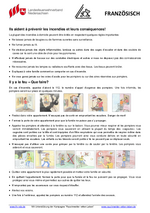 Infoblatt Brandschutztipps – französisch